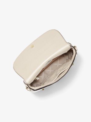 Michael Kors Bedford Legacy Medium Cream Flap Shoulder Bag 