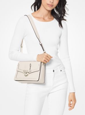 Michael Michael Kors Jessie Medium Pebbled Leather Shoulder Bag In