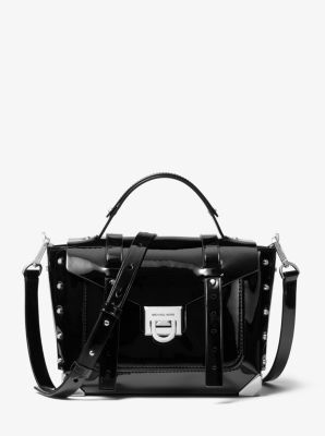 Manhattan Medium Patent Leather Satchel | Michael Kors