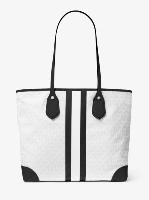 【Michael Kors】エヴァ ロゴ ストライプ トートバッグ Eva Large Signature Logo Stripe Tote Bag | Michael Kors [US]