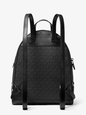 Rhea Medium Studded Logo and Leopard Calf Hair Backpack Michael