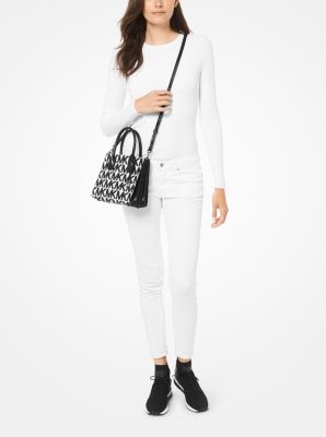 Mercer Medium Logo-Embossed Leather Accordion Crossbody Bag