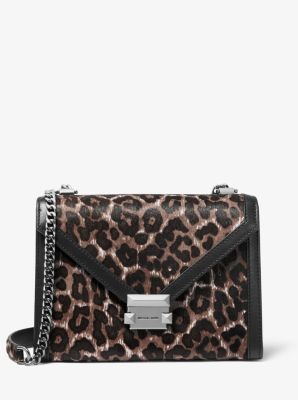 leopard calf hair handbag