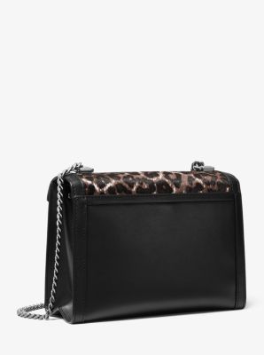 Whitney Large Leopard Calf Hair Convertible Shoulder Bag