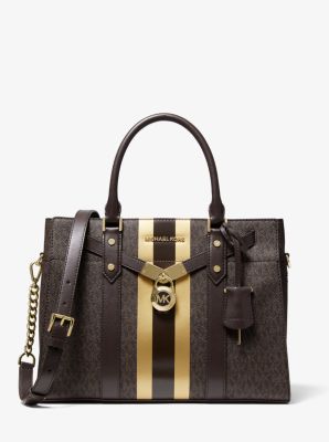 Michael michael kors nouveau store hamilton large pebbled leather satchel