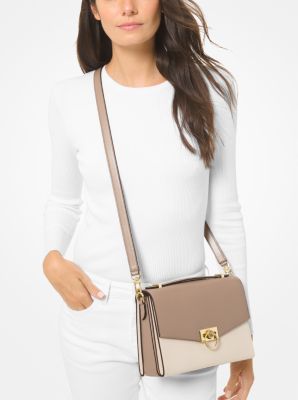 Hendrix Medium Two-Tone Leather Messenger Bag