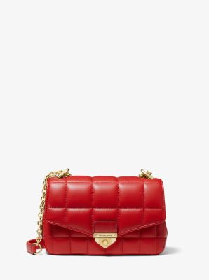 michael kors red quilted bag