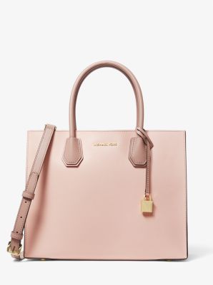 Marilyn Large Color-Block Saffiano Leather Satchel