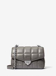 SoHo Small Quilted Leather Shoulder Bag - HEATHER GREY - 30H0S1SL1T