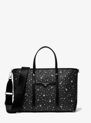 Beck Medium Star Embellished Logo Tote Bag Michael Kors