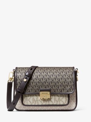 Bradshaw Medium Color-Block Metallic Logo Messenger Bag | Michael Kors