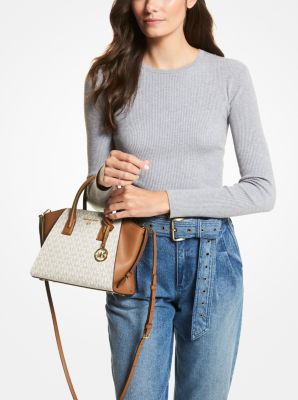  Michael Michael Kors Avril Small Logo Top-Zip Satchel