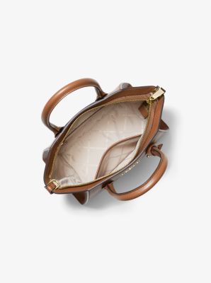 Avril Small Leather Top-Zip Satchel in LUGGAGE | Michael Kors