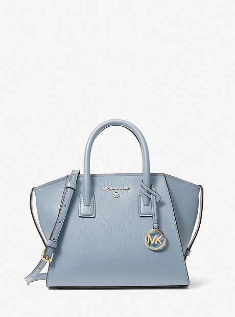 Avril Small Leather Top-Zip Satchel - PALE BLUE - 30H1G4VS5L