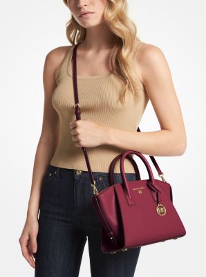 Avril Small Leather Top-Zip Satchel image number 3