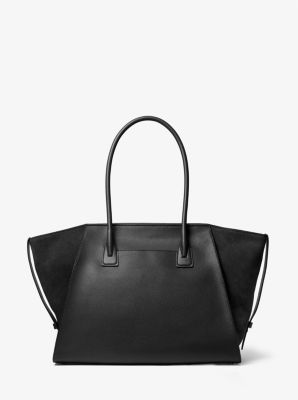 Tr s grand sac fourre tout Avril en cuir fermeture clair sur le