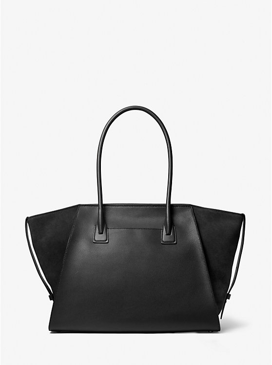 Avril Extra-Large Leather Top-Zip Tote Bag image number 3