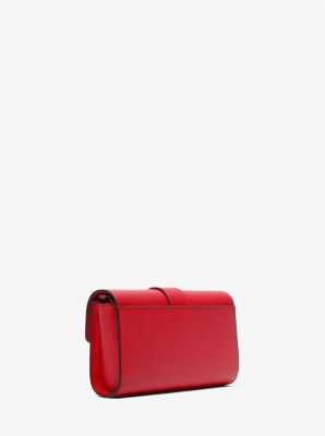 Michael Kors Clutch Bag Penelope In Leather In Rosa