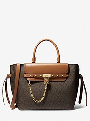 Hamilton Legacy Large Studded Leather and Logo Belted Satchel - BRN/ACORN - 30H1G9HS7Y