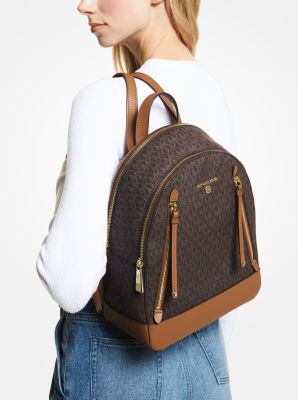 Michael Kors Brooklyn Medium Signature Logo Backpack $298 NWT Packed