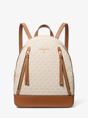 Michael Kors Signature Brooklyn Studded Backpack (Brown)