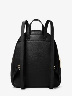 Michael Kors Brooklyn Large Pebbled Leather Backpack in Black - One Size by Michael Michael Kors