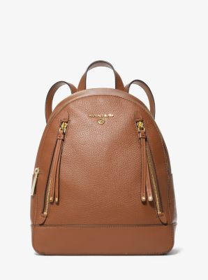 Michael Kors Women's Varick Leather Backpack - Brown - Backpacks