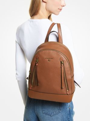 Leather backpack purse michael on sale kors