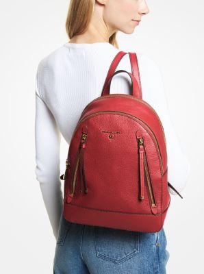 Michael Kors Women's Red Leather Backpack