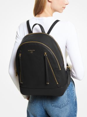 Brooklyn Large Pebbled Leather Backpack | Michael Kors