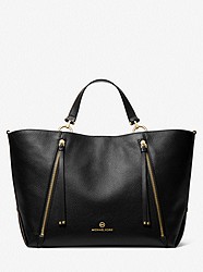 Brooklyn Large Pebbled Leather Tote Bag - BLACK - 30H1GBNT3L