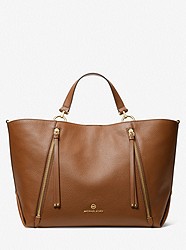 Brooklyn Large Pebbled Leather Tote Bag - LUGGAGE - 30H1GBNT3L