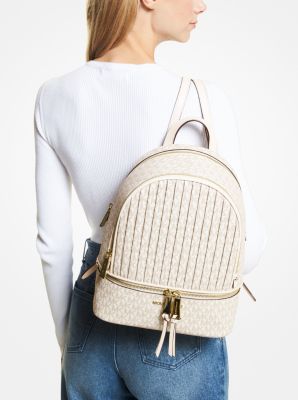 Rhea Medium Pleated Logo Backpack