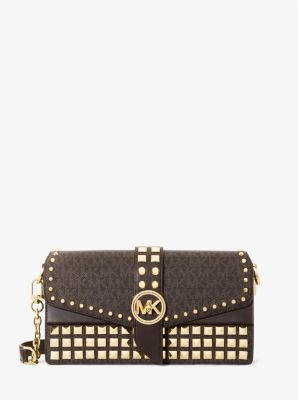 Greenwich Medium Studded Logo Shoulder Bag