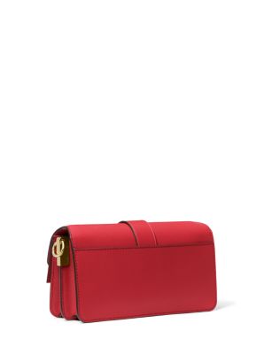 Greenwich Medium Saffiano Leather Shoulder Bag in CRIMSON | Michael Kors