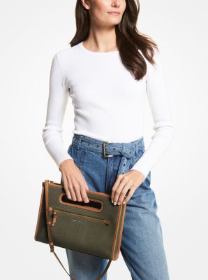 Grande pochette Jane en toile de coton