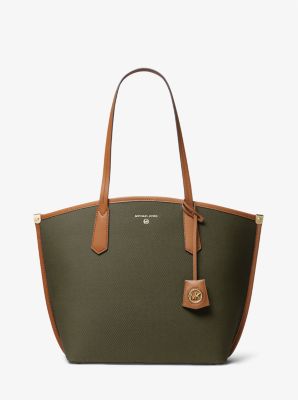 Jane Large Cotton Canvas Tote Bag | Michael Kors