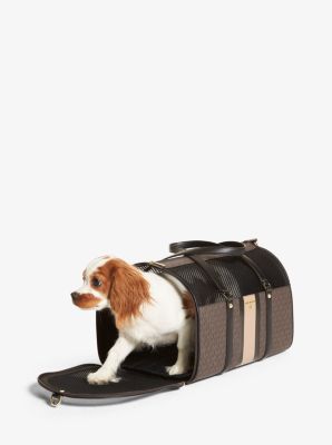 Lux Pet Gucci Pet Carrier with gold brackets and safely clip