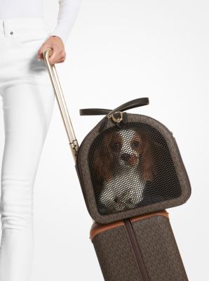 Small Logo Stripe Pet Travel Carrier