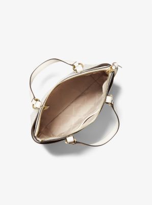 Sullivan Small Logo Top-Zip Tote Bag in VAINILLA/CREMA | Michael Kors