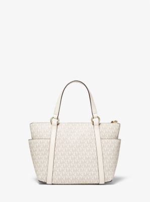 Sullivan Small Logo Top-Zip Tote Bag in VAINILLA/CREMA | Michael Kors