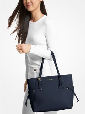Voyager Small Embossed Patent Leather and Logo Tote Bag