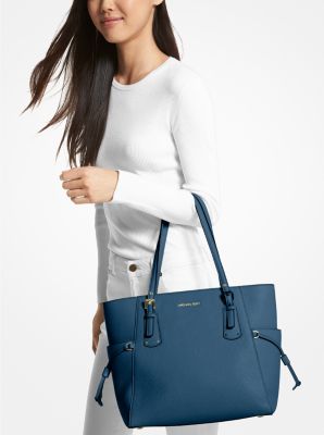 Voyager Small Pebbled Leather Tote Bag Michael Kors