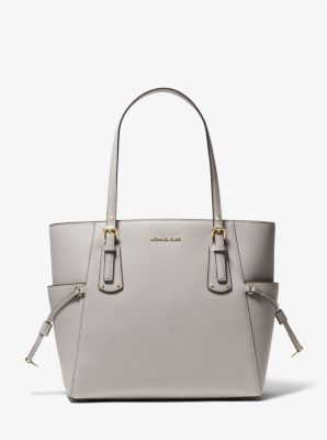 Michael Kors, Bags, Voyager Small Saffiano Leather Tote Bagstyle  3hgv6t4tnwtcolor Pearl Gray