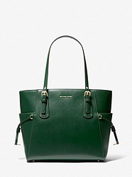 Voyager Small Leather Tote Bag - MOSS - 30H1GV6T5L
