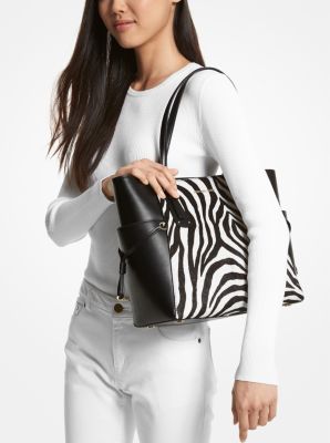 Michael kors 2025 zebra tote