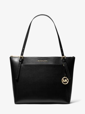 Michael Kors Voyager Large Leather Tote Bag in Grey