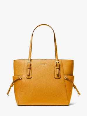 Michael Kors Bedford Gusset Leather Cross-body Bag in Orange