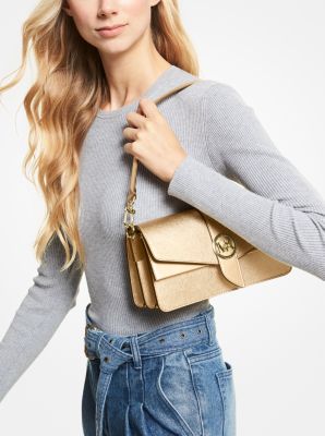 Schultertasche Greenwich Medium aus Saffianleder in Metallic-Optik image number 3
