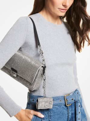 Women's Downtown Small Shoulder Bag Metallized in Silver